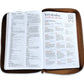Biblia con Cierre Letra Grande 12 puntos RV1960 imit piel café ichtus con índice