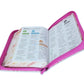 Biblia con Cierre Letra Gigante Manual 14 puntos RV1960 imit piel flores violeta con índice y canto floral