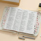 Biblia con Cierre Letra Gigante Manual 14 puntos RV1960 imit piel vintage flores rosas con índice y canto floral