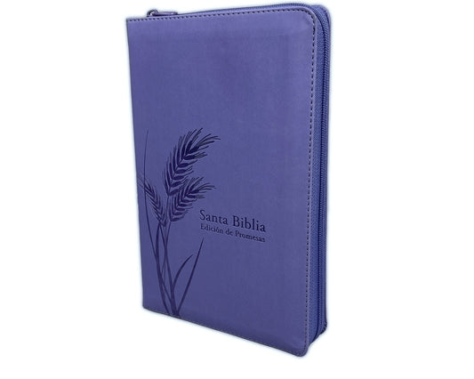 Biblia de Promesas con cierre Letra Grande RV1960 imit piel. manual lavanda