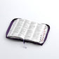 Biblia con Cierre Letra Gigante Manual 14 puntos RV1960 imit piel lila floral con índice y canto floral