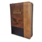 Biblia con Cierre Compacta 12 puntos RV1960, imit piel café águila con índice