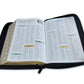 Biblia con Cierre Letra Grande 12 puntos RV1960 imit piel negro cordero y león con índice