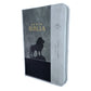 Biblia con Cierre Letra Grande 12 puntos RV1960 imit piel negro y gris león con índice