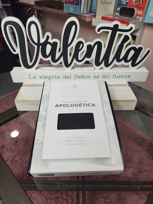 Biblia de Estudio de Apologética RV1960, piel fabricada negra