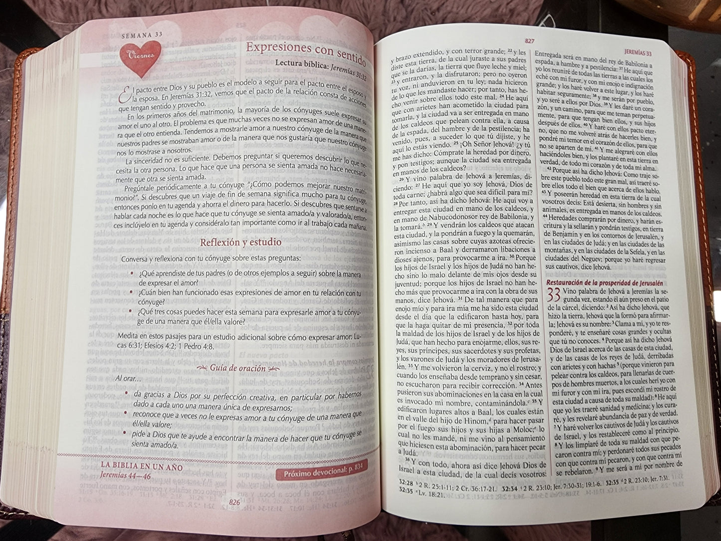 Biblia Devocional Los Lenguajes del amor RV1960, piel duotono café