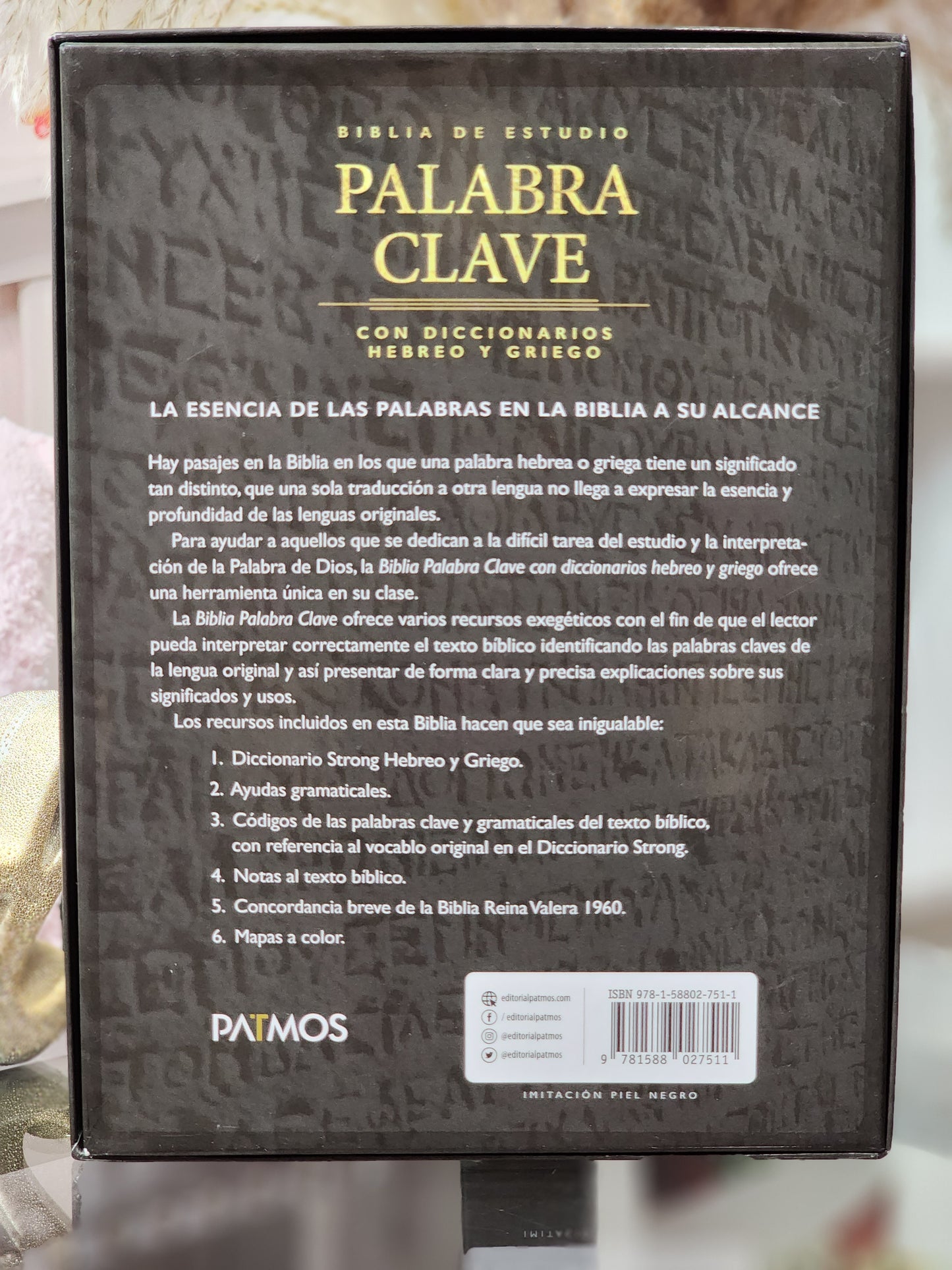 Biblia de Estudio Palabra Clave RV1960, piel negra