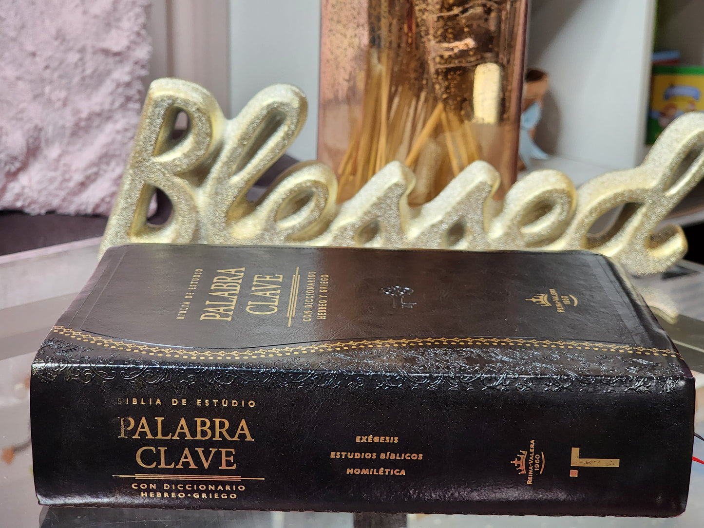 Biblia de Estudio Palabra Clave RV1960, piel negra