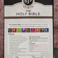 Biblia Inglés KJV compacta, con cierre, piel negra.