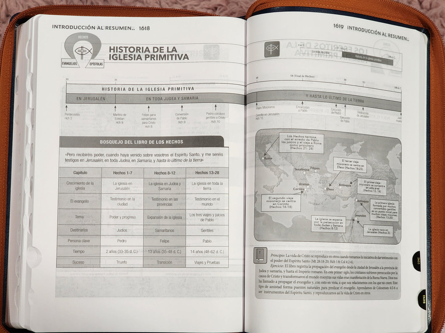 Biblia RV1960 Letra Super Gigante con Cierre e índice, piel azul.