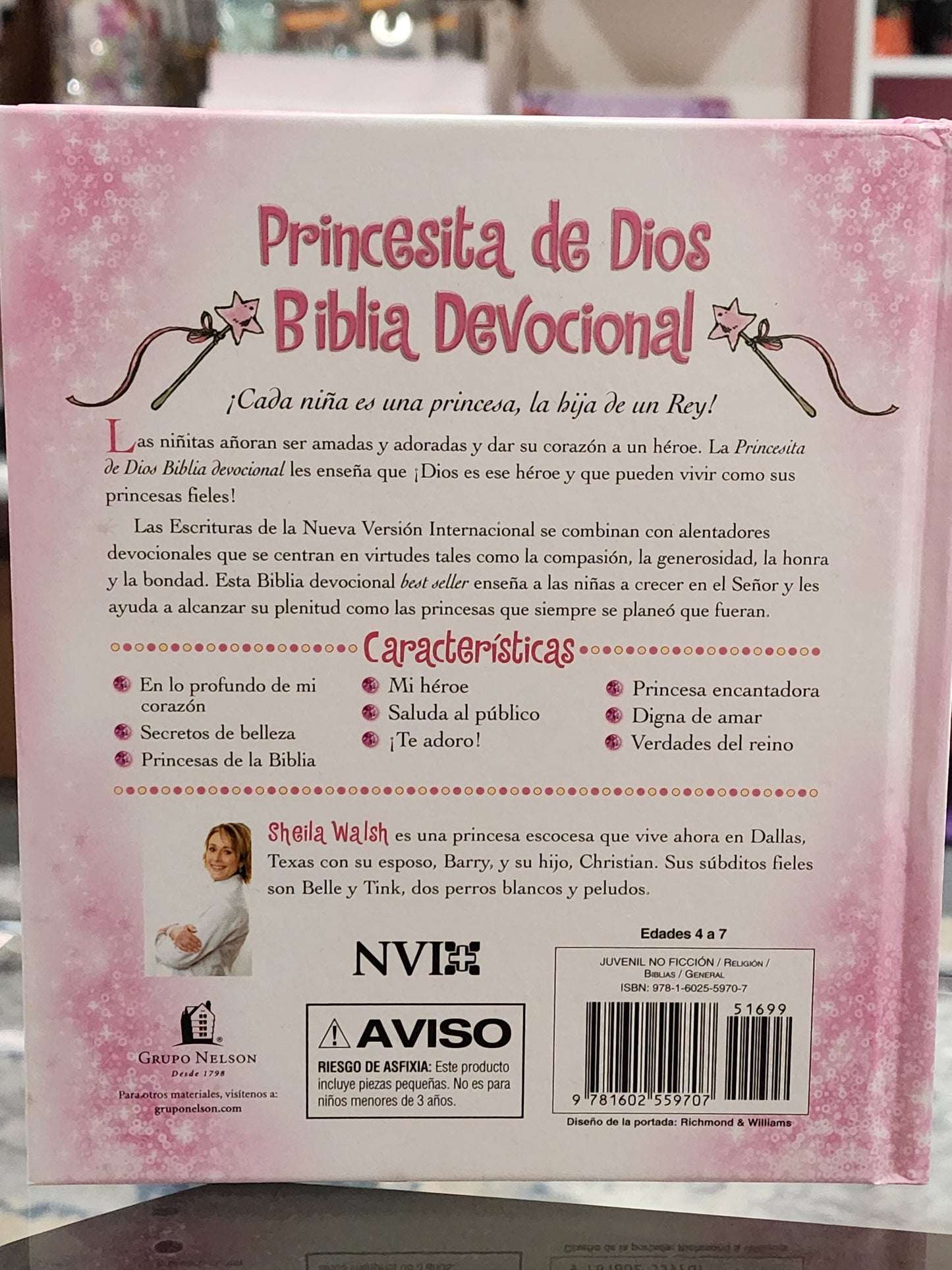 Biblia Devocional "Princesita de Dios" para niñas, tapa dura