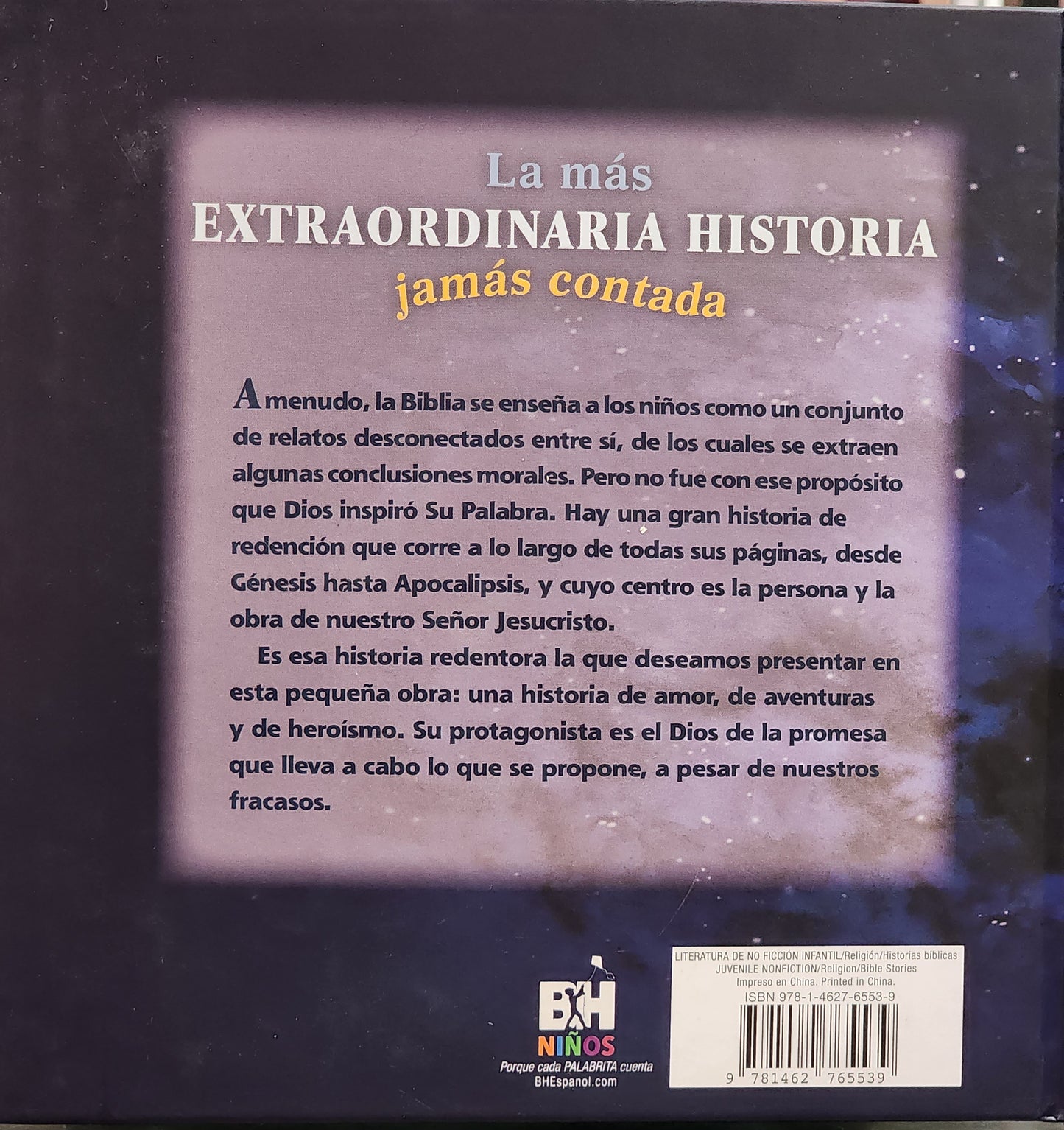 "La más extraordinaria historia jamás contada" Historias Bíblicas, tapa dura