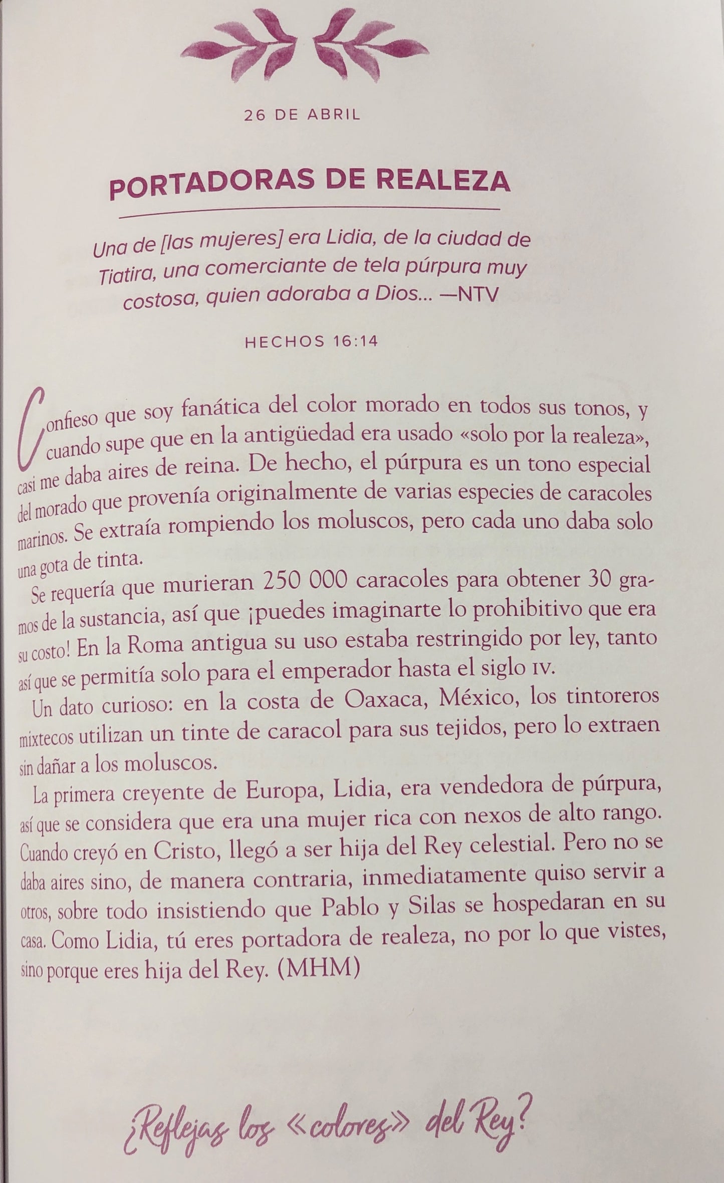 Devocionario "Un año con Dios", tapa dura.