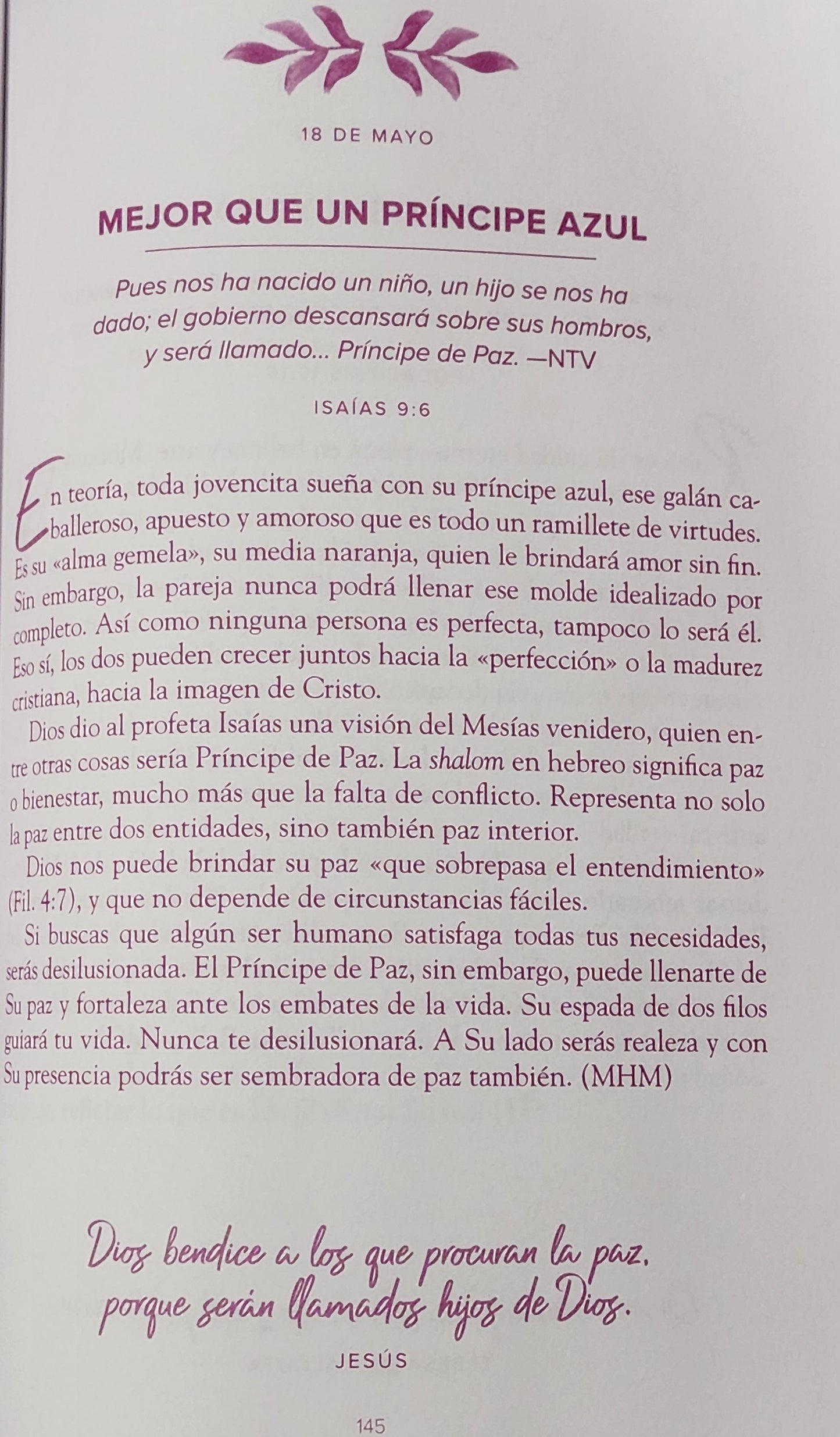 Devocionario "Un año con Dios", tapa dura.