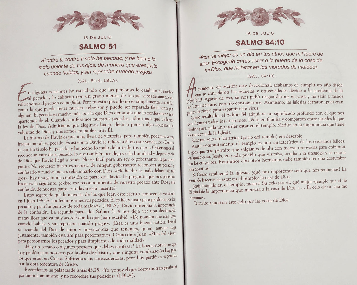 Devocionario "Un año en los Salmos", tapa dura