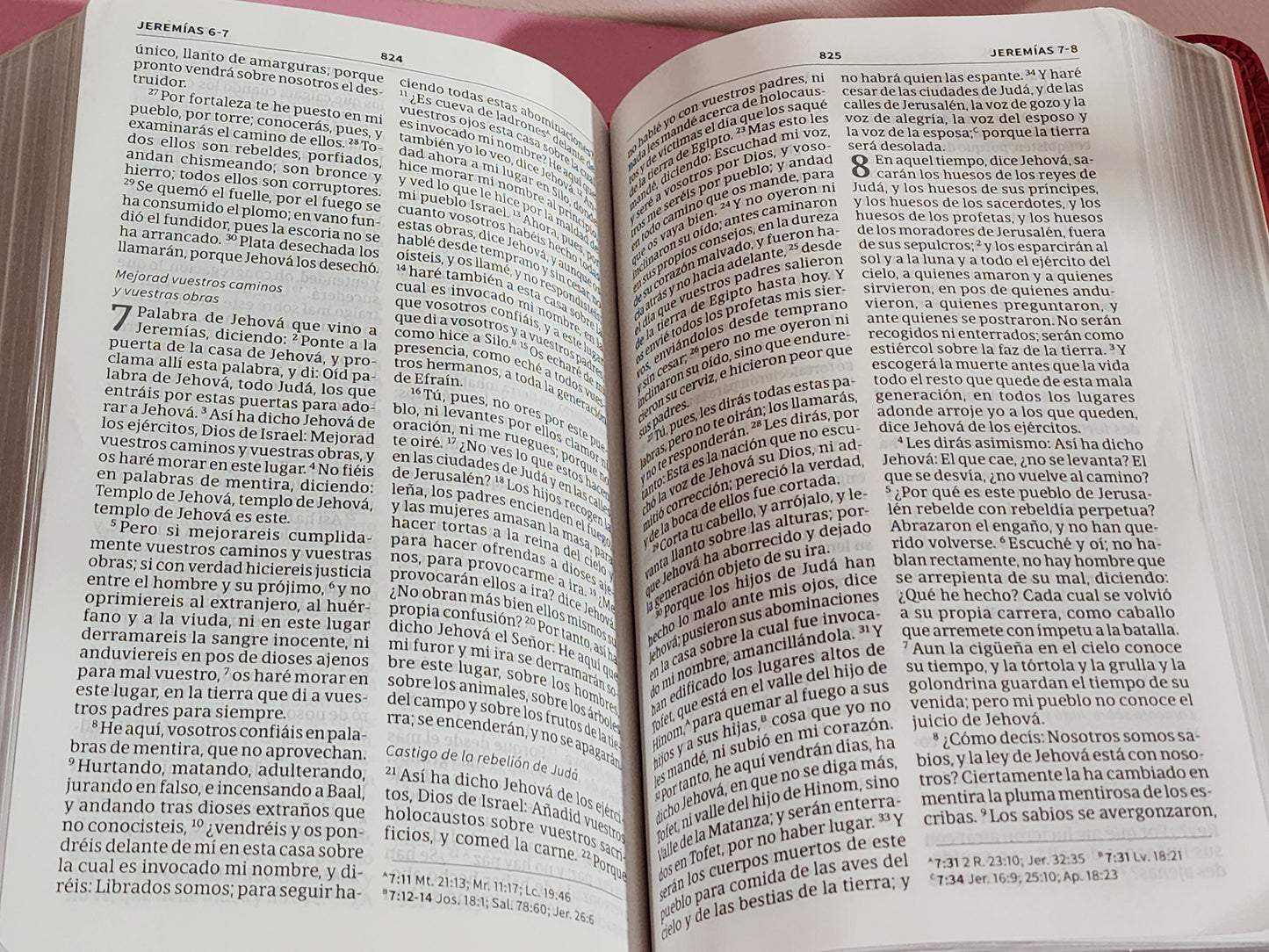 Biblia RV1960 Letra chica, Mis Quince, piel fucsia