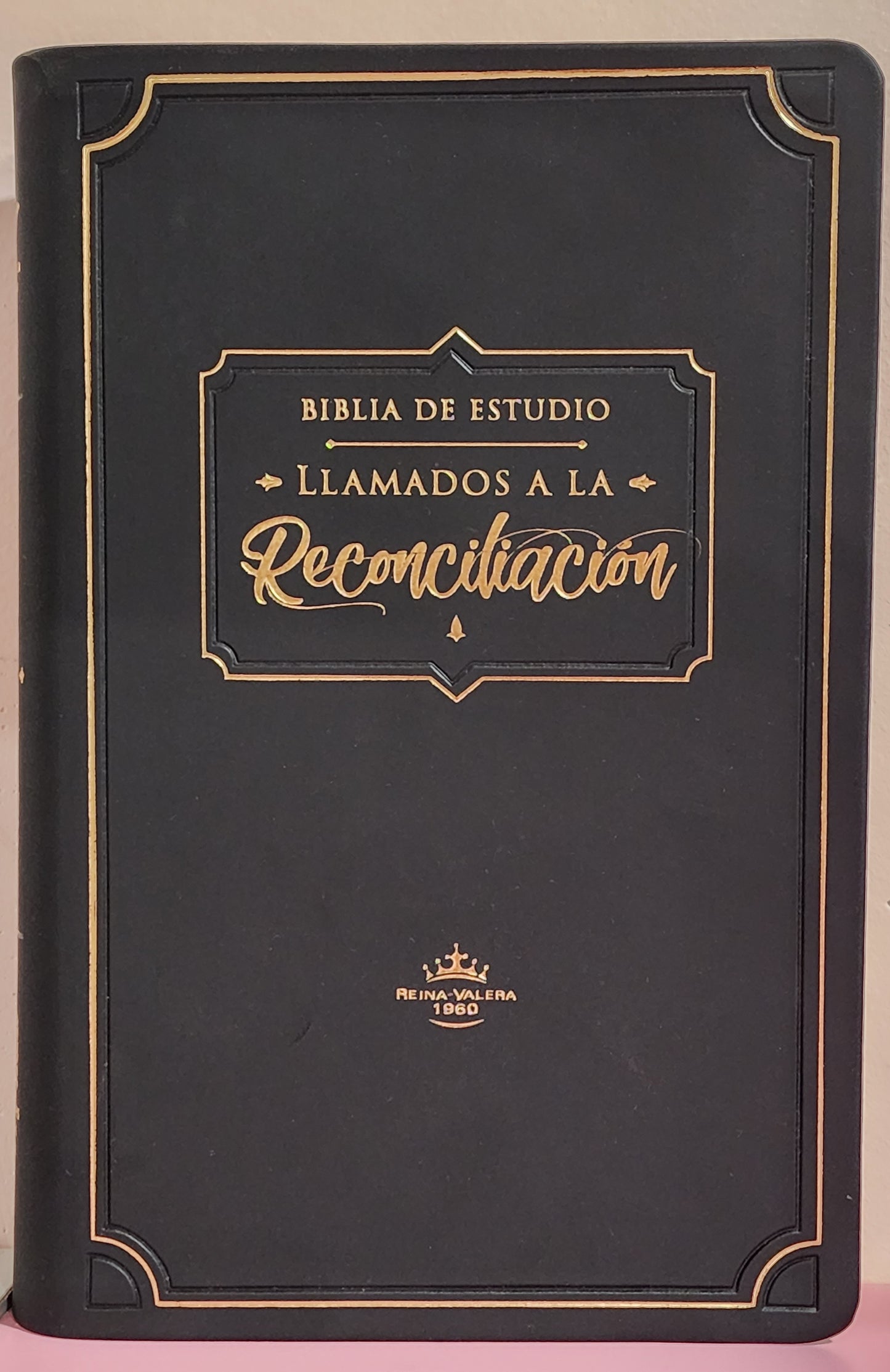 Biblia de Estudio RV1960 Letra Grande, Llamados a la Reconciliación, con índice, piel negro