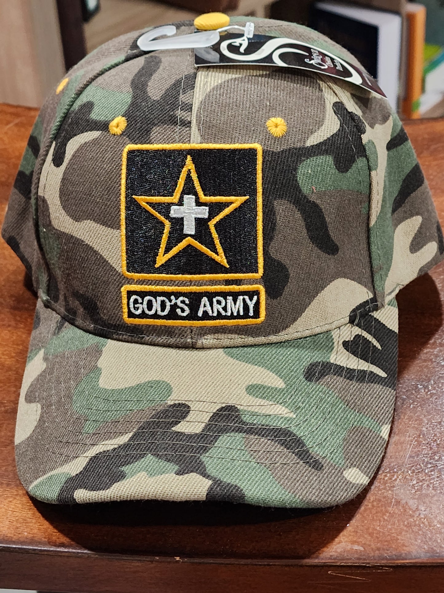 Gorra, God's Army, camuflaje, verde olivo