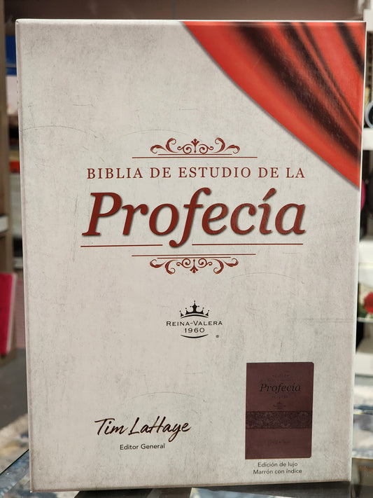 Biblia de Estudio de la Profecía, piel café