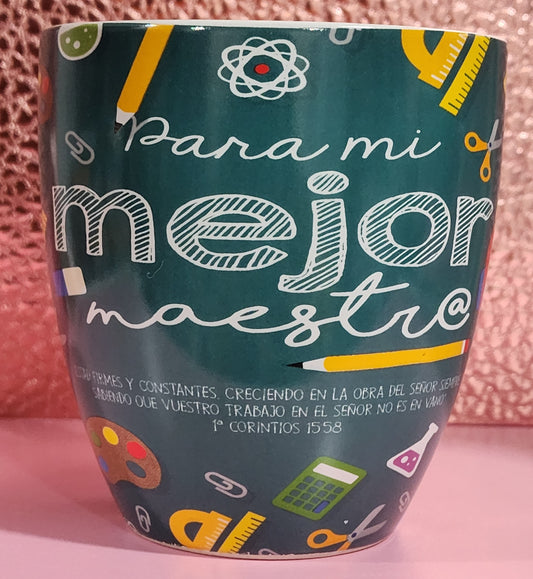 Taza Deluxe "Para mi mejor maestro"