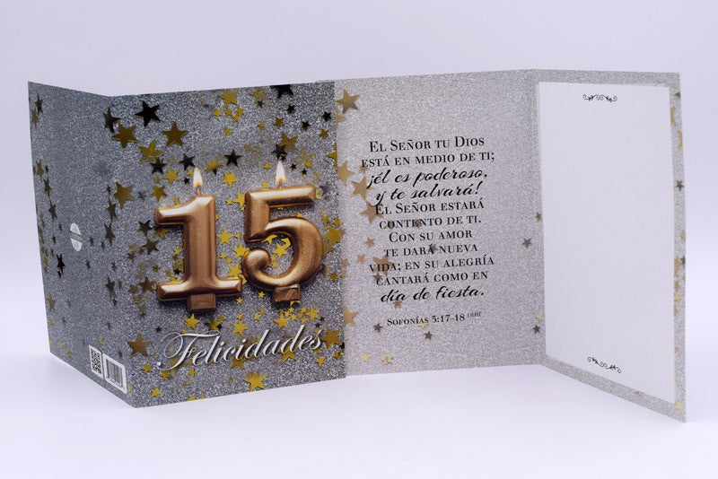 Tarjeta "Felices 15"