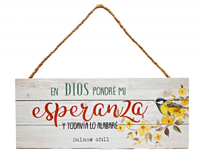 Cuadro con cuerda "En Dios pondré mi esperanza"