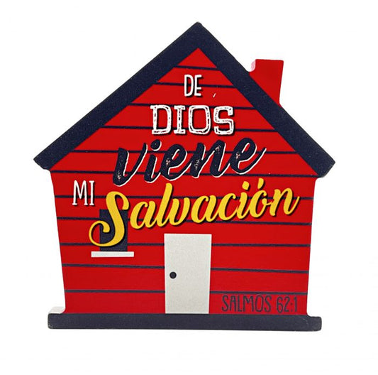 Plaqué Casa "De Dios viene mi salvación"