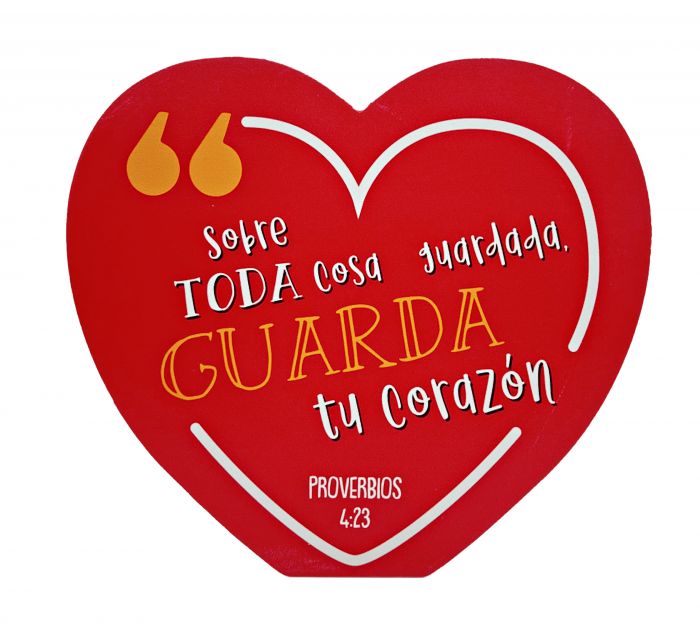 Plaqué Corazón "Sobre toda cosa guardada"