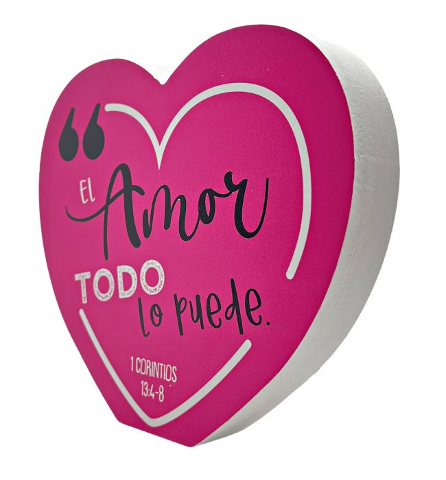 Plaqué Corazón "El amor todo lo puede"