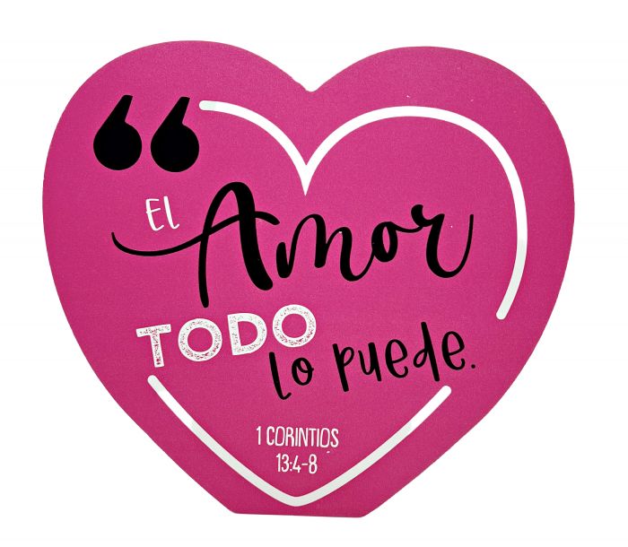 Plaqué Corazón "El amor todo lo puede"