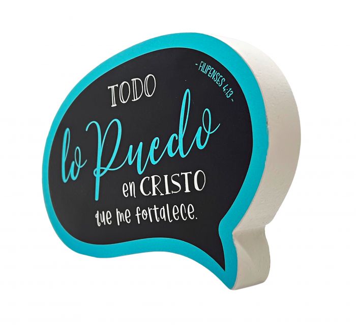 Plaqué Palabras "Todo lo puedo"