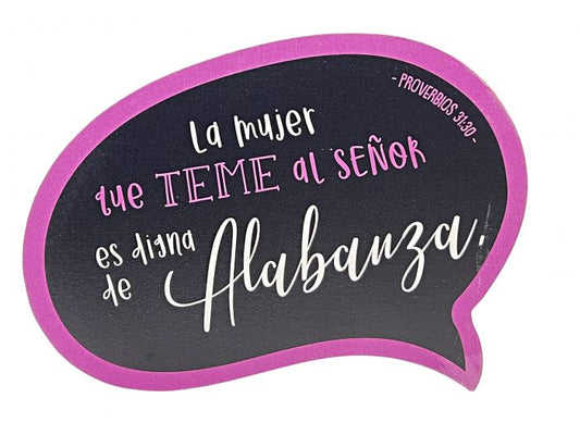 Plaqué Palabras "La mujer que teme al Señor"