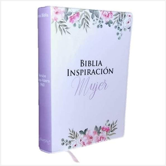 Biblia RV1960 Letra Grande, "Inspiración Mujer", Vinil con diseño floral