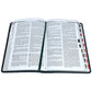 Biblia Bilingüe RV1960- KJV, tamaño personal con índice, piel fabricada negra.