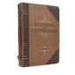 Forro de Biblia Extra Grande, Be strong and courageous, Joshua 1:9, luxleather brown