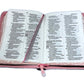 Biblia RV1960 Letra Grande Compacta, con cierre e índice, duotono rosa y café