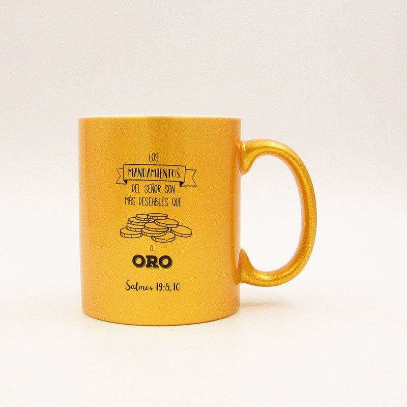 Taza Brillo "Los Mandamientos del Señor"