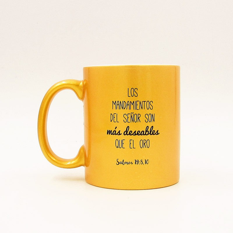 Taza Brillo "Los Mandamientos del Señor"