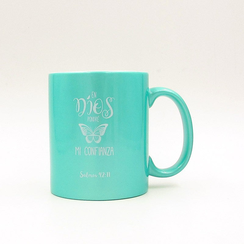 Taza Brillo "Mi Dios es mi Confianza"